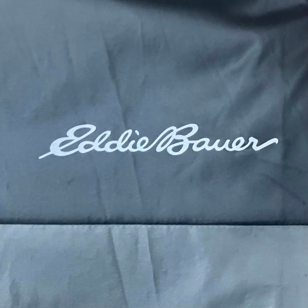 Eddie Bauer Mens TXL Black/Grey Colorblock Hooded Windbreaker Jacket - Picture 12 of 13